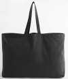W348 Westford Mill Garment Dyed Oversized Tote Bag Vintage Black colour image